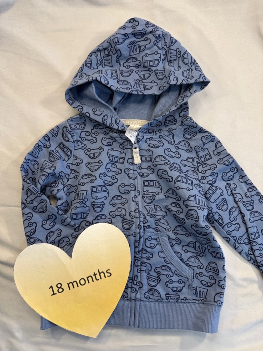 Carter's  - Full zip hoodie. Size 18 months